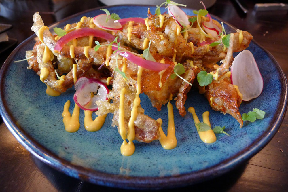Tempura de crabe