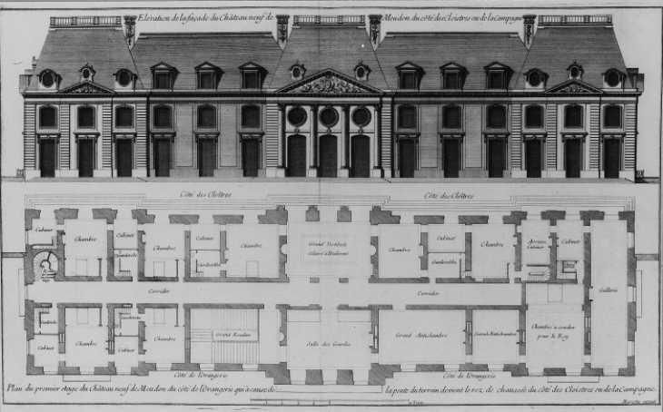 L'architecture du Château-neuf de Meudon, par Mansart, ressemble curieusement à celle des monuments de la place Vendôme
